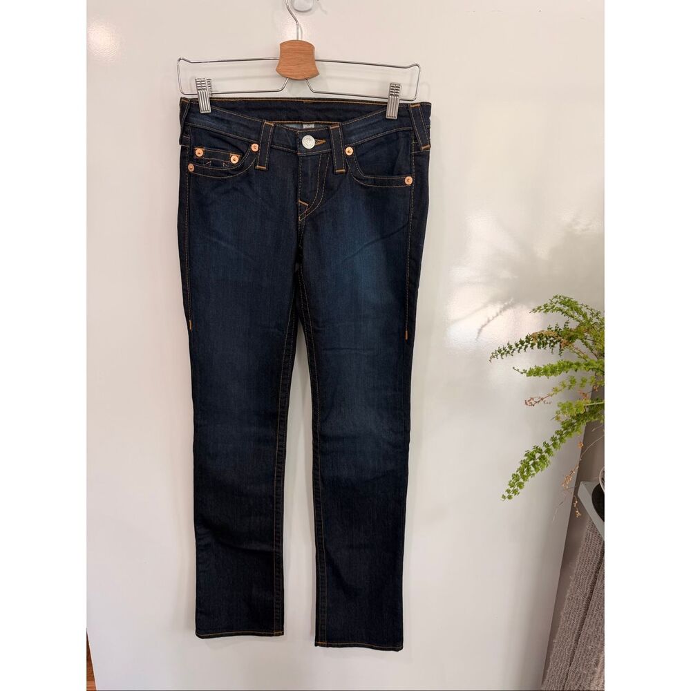 True‎ Religion Dark Wash Straight Jeans Size 27